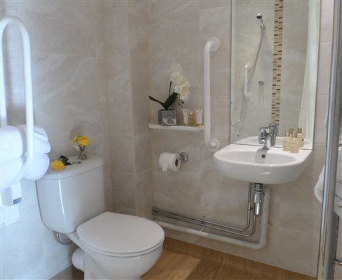 lovely semi- ensuite wet room shower room